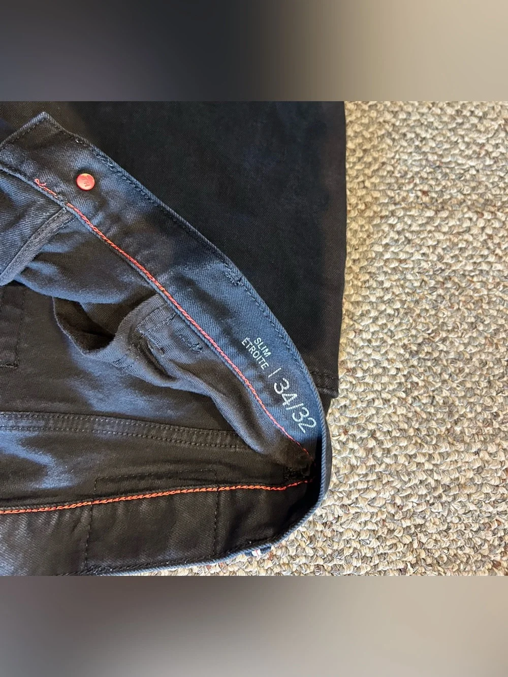 Tommy Hilfiger black denim slim fit jeans. 34W 32L